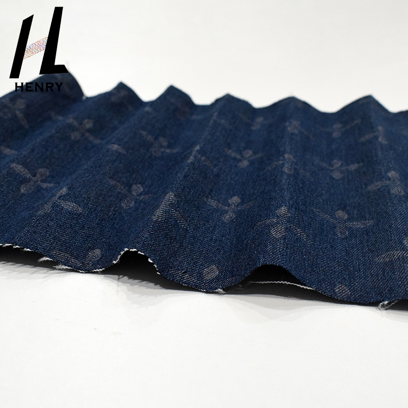 Henry Fashion Jeans Pants Grinding Flower Denim Fabric
