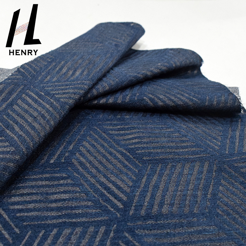 Henry Fashion Jeans Pants Grinding Flower Denim Fabric